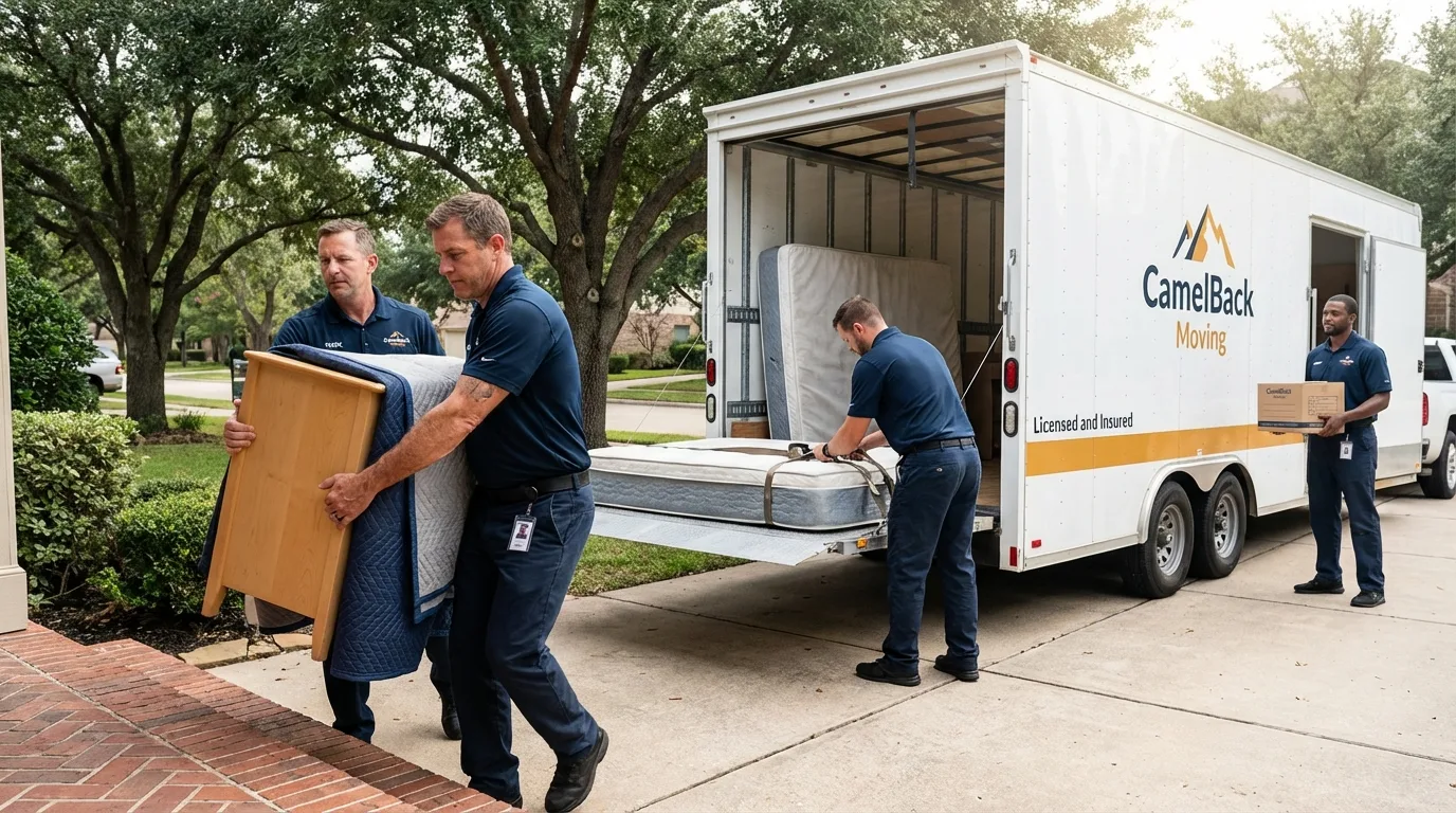 Crew loading residential truck for cross-state move from Point Pleasant Beach, NJ
