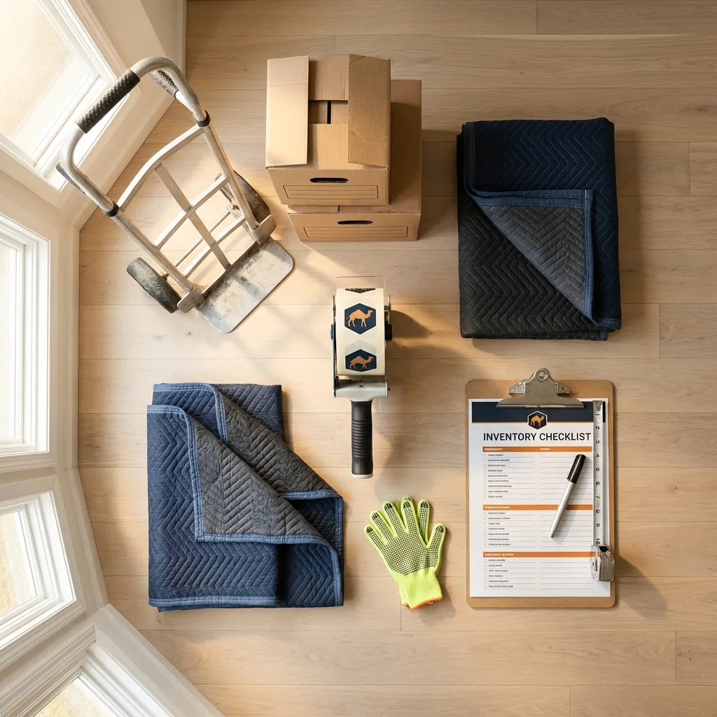 Professional moving supplies and packing materials layout for Point Pleasant Beach residential relocations